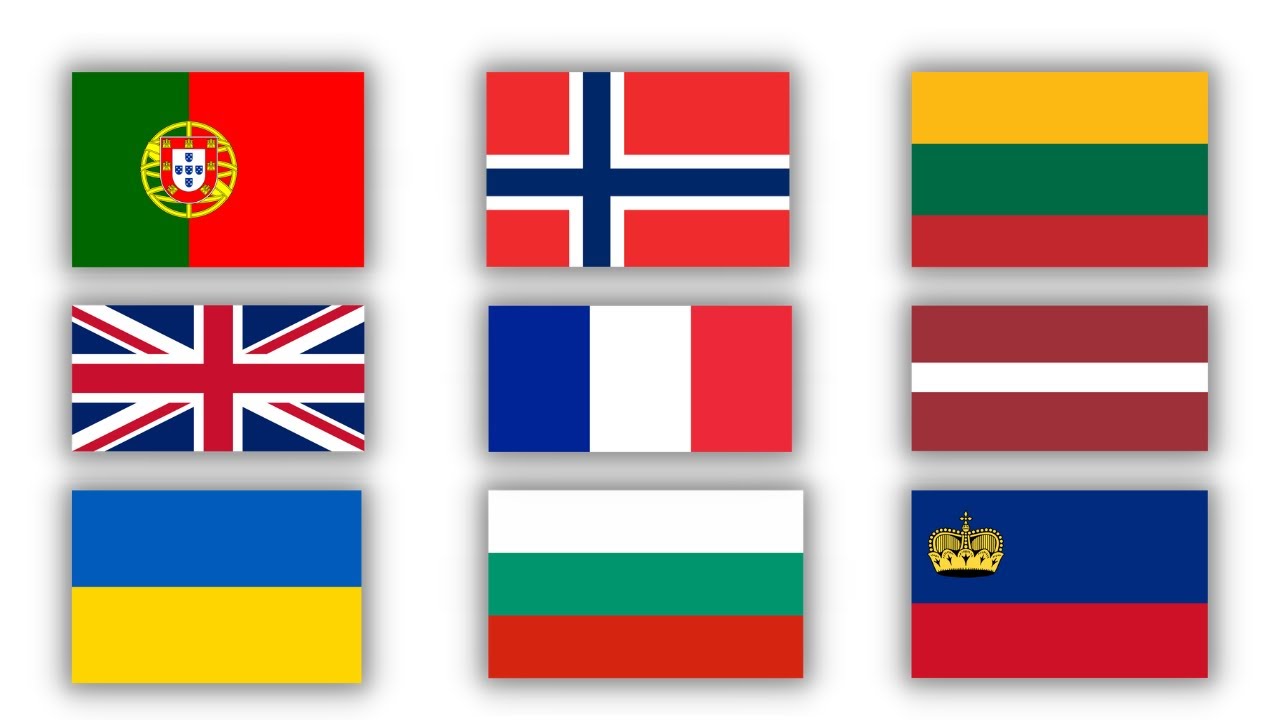 Name these European flags. Guess the flags of countries in Europe and
