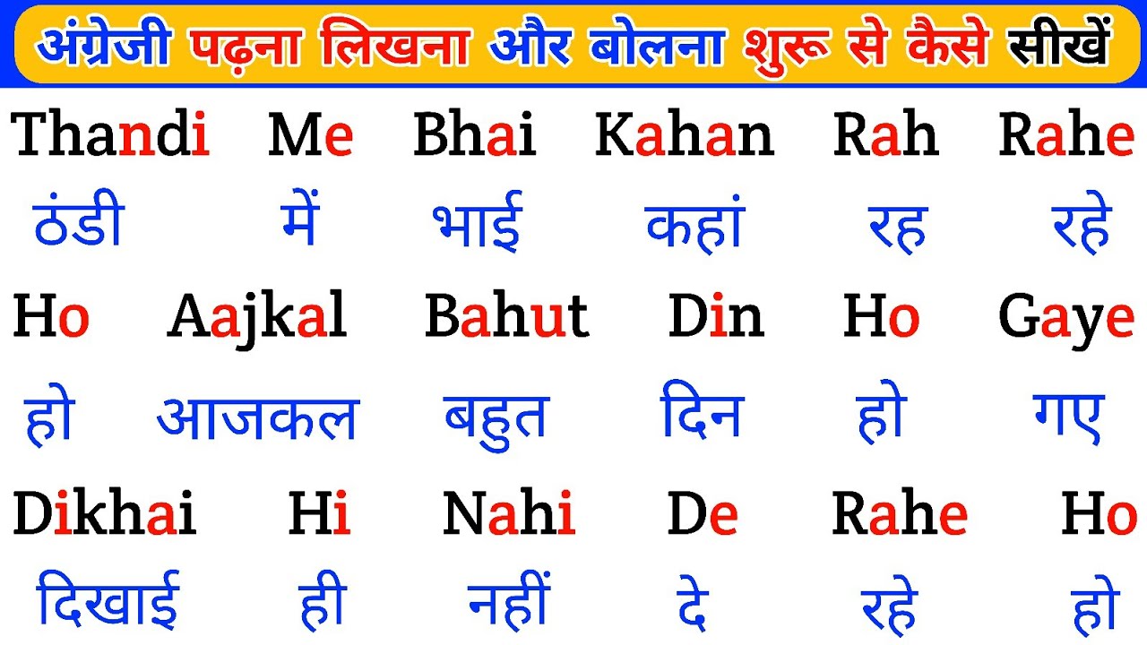 English Kaise Sikhe? English Padhna-Likhna Kaise Sikhe | English पढ़ना लिखना सीखें | Learn English 