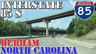 I-85 South - Durham - North Carolina - 4K Highway Drive