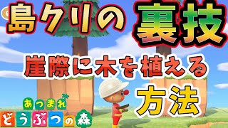 島クリで使える裏技！崖際や１マスの崖にも木を植える方法が見つかったから解説していくよ！【how to trees on cliff edges】【あつ森攻略】