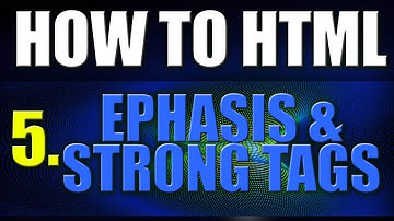 Lecture 5 - Emphasis and Strong Tags and BR, HR Tags - How to Learn HTML
