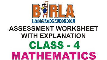 CLASS - 4 MATHS WORKSHEET - 21