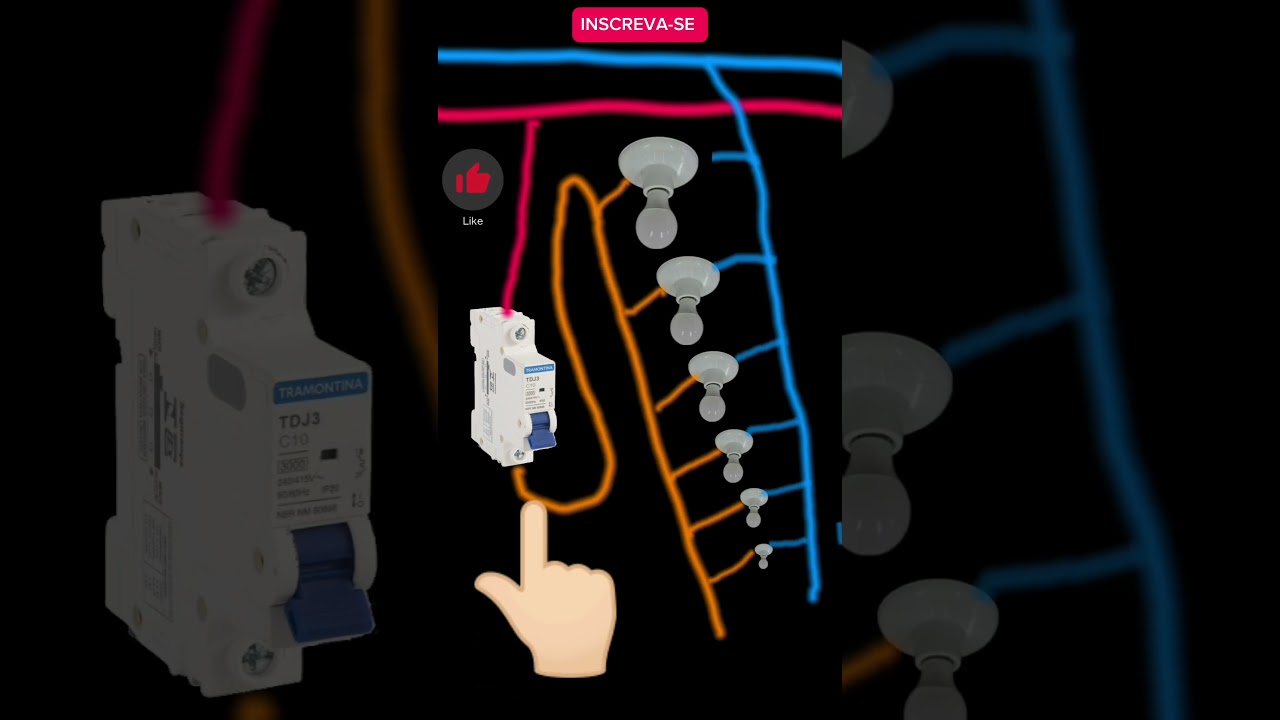 INSTALAÇÃO DE REDE COM DISJUNTOR PARA LÂMPADAS 