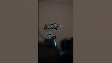 Homemade 3D Printed Robotic Arm Cyberpunk with 17 servos controlled with arduino mega