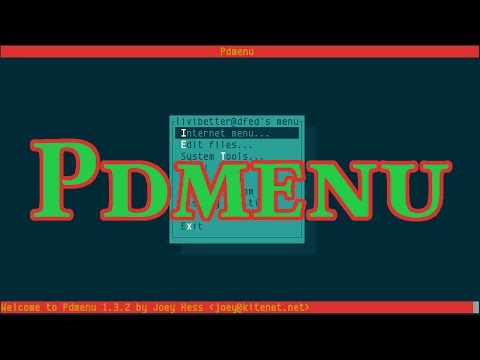 Pdmenu, full-screen menuing system for Unix-like