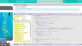 Code.org - CSP Unit 5 - Building Apps ('19-'20): Building an App: Clicker Game #21
