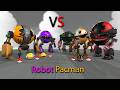 Pacman vs robot monster pacman vs cartoon cat pac man