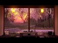 Rain in spring sakura garden ambience  relaxing rain sound for stress relief insomnia study work