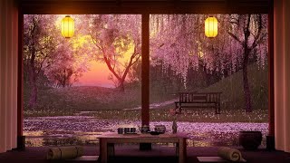 Rain in Spring Sakura Garden Ambience - Relaxing rain sound for stress relief, insomnia, study, work screenshot 2