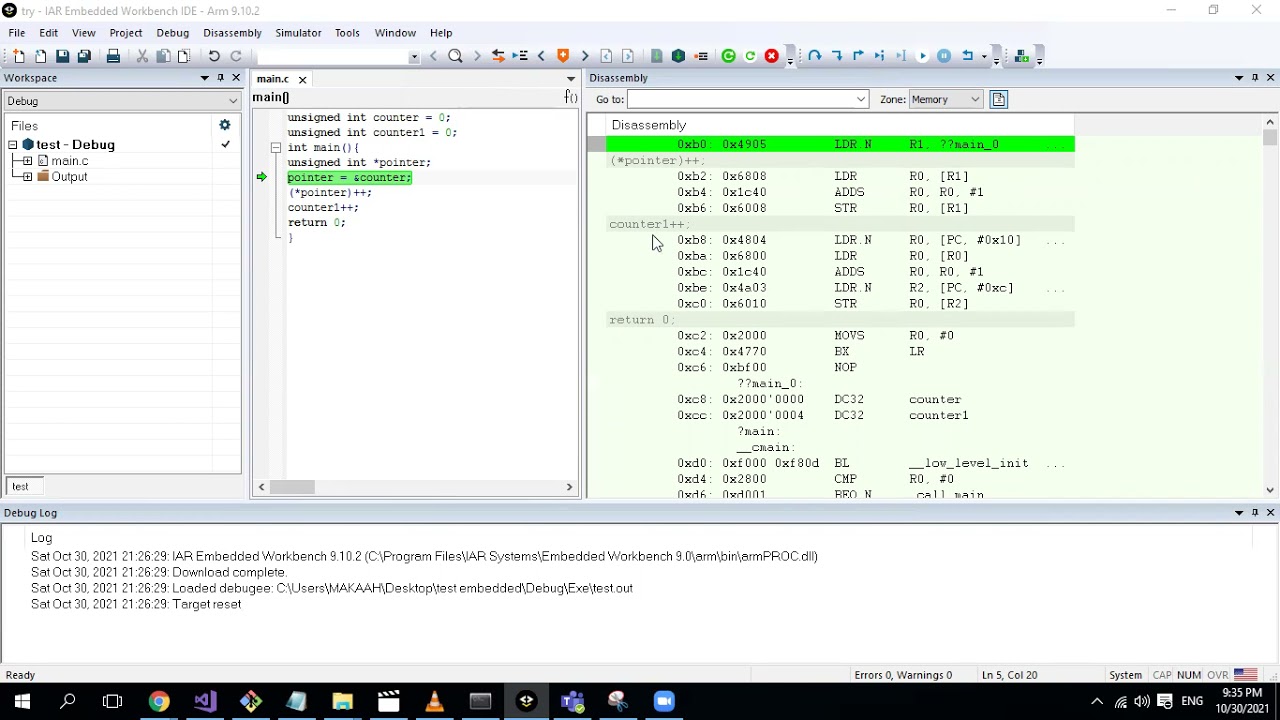 Assignment 2 Compare between variable access with and without pointer ...