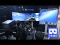 3D VR WOW!!! High-end Ace Combat 7 flight game simulation machine at Electronics Show