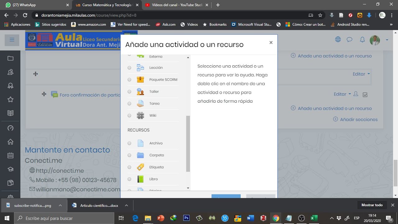 Como crear una tarea en nuestra aula virtual Moodle - YouTube