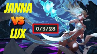 LITTLE JANNA | JANNA vs LUX | Challenger support proview smurfing on Master preseason