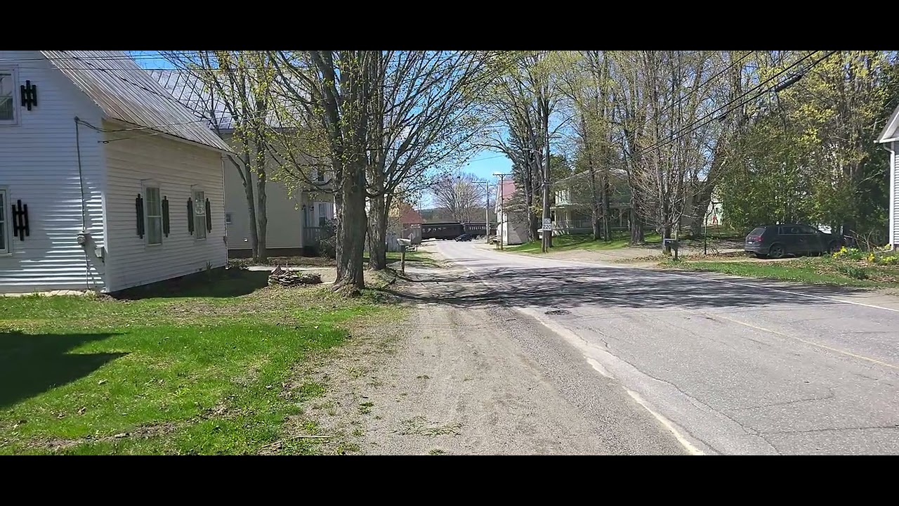 Belfast &Moosehead Lake Railroad crosses Gordon Hill Road in Thorndike