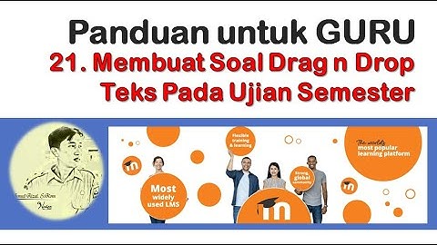 21 Membuat Soal Drag n Drop Teks Pada Moodle