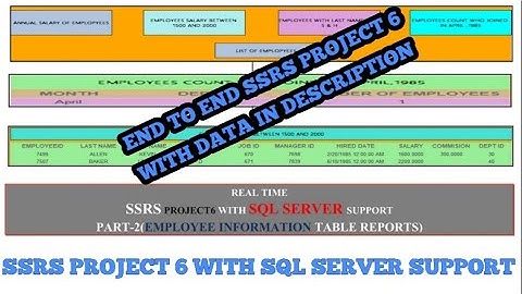END TO END REAL TIME SSRS PROJECT6 WITH SQL SERVER SUPPORT|PART2(EMPLOYEE INFORMATION TABLE REPORT)