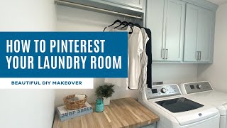 How to Pinterest Your Laundry Room || Beautiful DIY Makeover