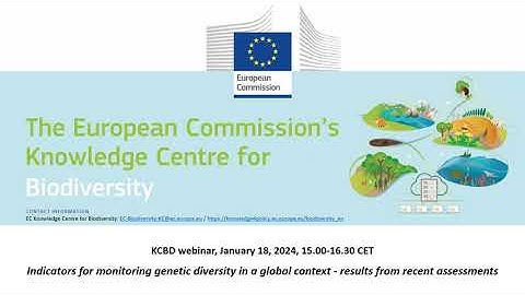Indicators for monitoring genetic diversity in a global context - results from recent assessments