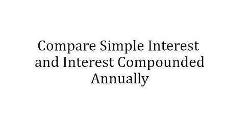 Compare Simple Interest and Interest Compounded Annually