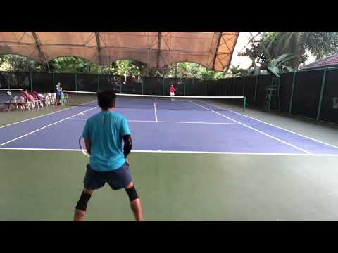 HEAVY HITTING TENNIS! vs Alfred - Indonesia Lawn Tennis League Match