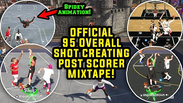MY POST GOT THE SPIDER MAN ANIMATION! OFFICAL 95 OVR SH0T CREATING POST SCORER MIXTAPE NBA 2K19