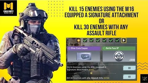 Kill 15 enemies using the M16 equipped a Signature Attachment OR Kill 30 enemi.. 🇵🇭 #codm #codmobile
