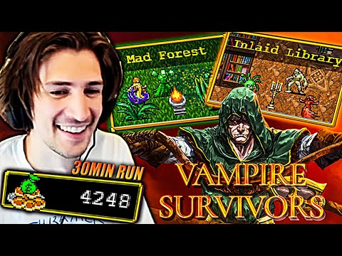 XQC PLAYS & BEATS VAMPIRE SURVIVORS FOR THE FIRST TIME! (W/ CHAT)