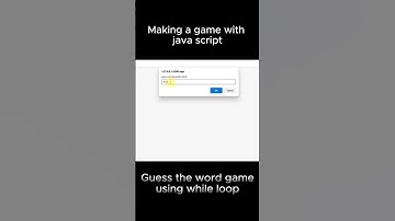 MAKING A GAME USING JAVA SRIPT AND WHILE LOOP #coding #tech