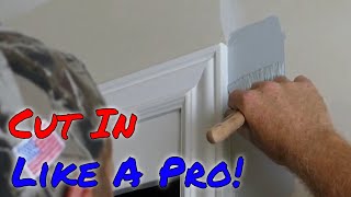 How To Paint Around Trim - Cut In Paint At Ceiling, Baseboards \& Windows Without Tape!