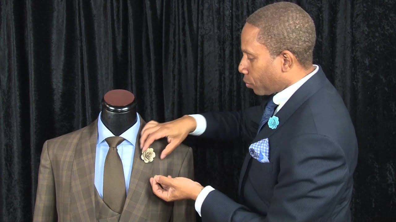 How To Wear A Lapel Flower Pin On Your Suit - Youtube