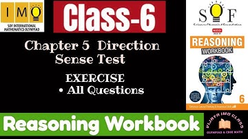Class 6 Reasoning WORKBOOK | Chapter-5 Direction Sense Test #directionsense