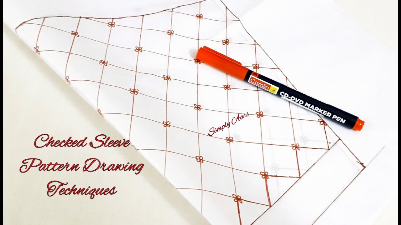 Aari Work Tutorial 89 | Make Perfect Checked Pattern for Aari Sleeve using Simple Technique