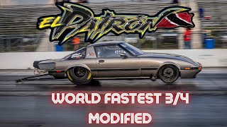 El Patrón Racing World Fastest 3\/4 Modified Rx7 At Orlando Speed World Spring Nationals