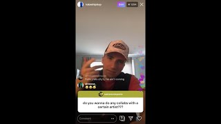 Token gives a list of artists he’d like to collab with.  (Live Q&A)