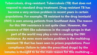 Tuberculosis, drug-resistant - Medical Definition