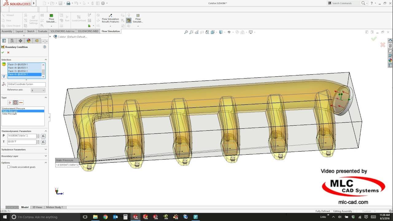 SOLIDWORKS Flow Simulation Boundaries and Goals YouTube