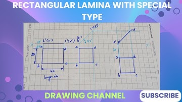 Rectangular lamina with longer edge near to it and at a distance of 30mm from VP plane