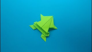 Origami Jumping Frog. How to make a Frog with paper. by Origami Paper Crafts 455 views 1 year ago 9 minutes