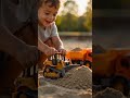 Toy Excavator vs Giant Sand Mountain! Who Wins? #Shorts