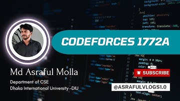 Code Forces #A. A+B?_1772A Problem Solved | Asraful Vlogs 1.0| #cse #codeforcessolutions #c++ #1772A