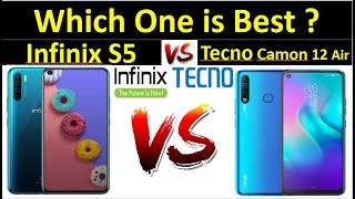 Tecno Camon 12 Air Vs Infinix S5 || Full Comparison || By Mobile Comparison Master