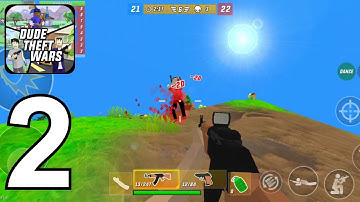 Dude Theft War Shooting Game - gameplay walkthrough | part 2 - multiplayer gun fight (iOS, Android)