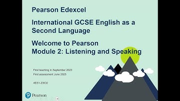 Getting Ready to Teach Pearson Edexcel International GCSE English as a Second Language (Module 2)