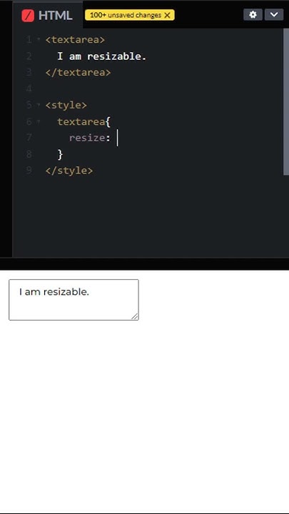 How To Disable Textarea Resizable Using Css Only #css3 #htmlcss - YouTube