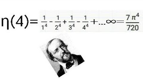 Dirichlet eta function evaluated at 4