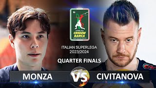 Quarter Finals of Italian Volleyball SuperLega 2023/2024 | Monza vs Civitanova