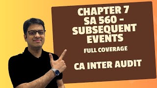 QUICK RECAP - CH 7 : SA 560 (Subsequent Events) | CA INTER AUDIT