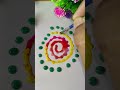 water colour drop mixing rangoli