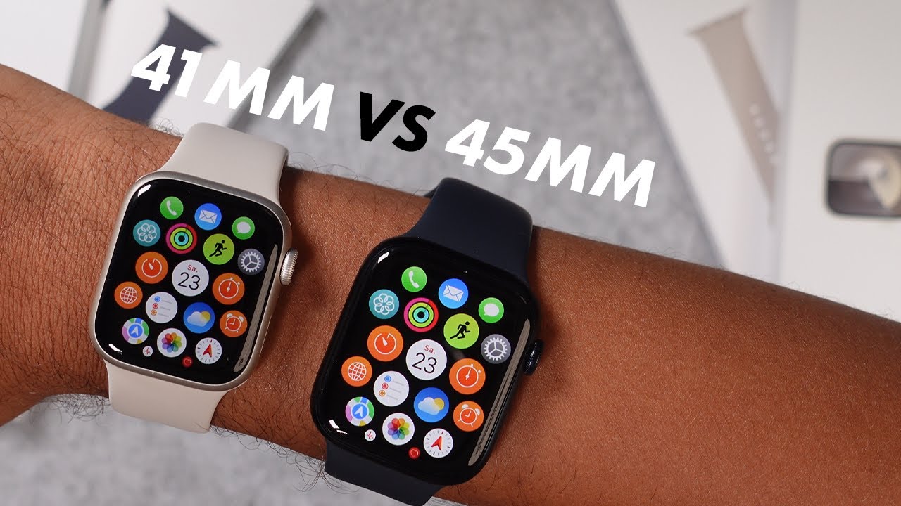 Apple Watch Series 9 Size Comparison on Wrist! (45mm vs 41mm) - YouTube