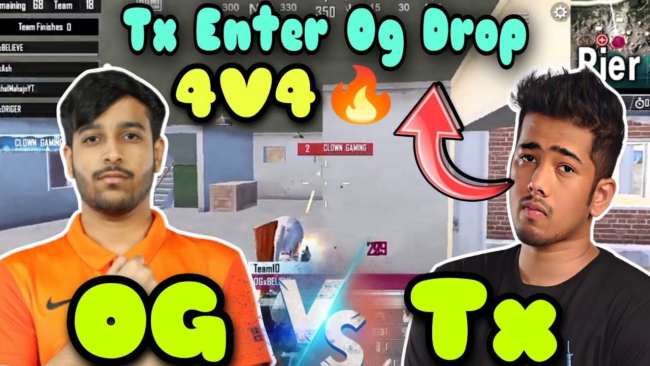 Tx V OG Early Dropclash Fight🔥 Tx Enter OG Drop😲Pure 4V4 Fight 🇮🇳 - YouTube